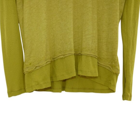 Free People We the Free Long Sleeve Lagenlook Distressed Slub Knit Long Sleeve S - Picture 3 of 7